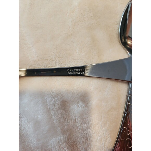 40-Piece Canterbury Carved Butterfly Silverware Set, Stainless Steel - Picture 4 of 4